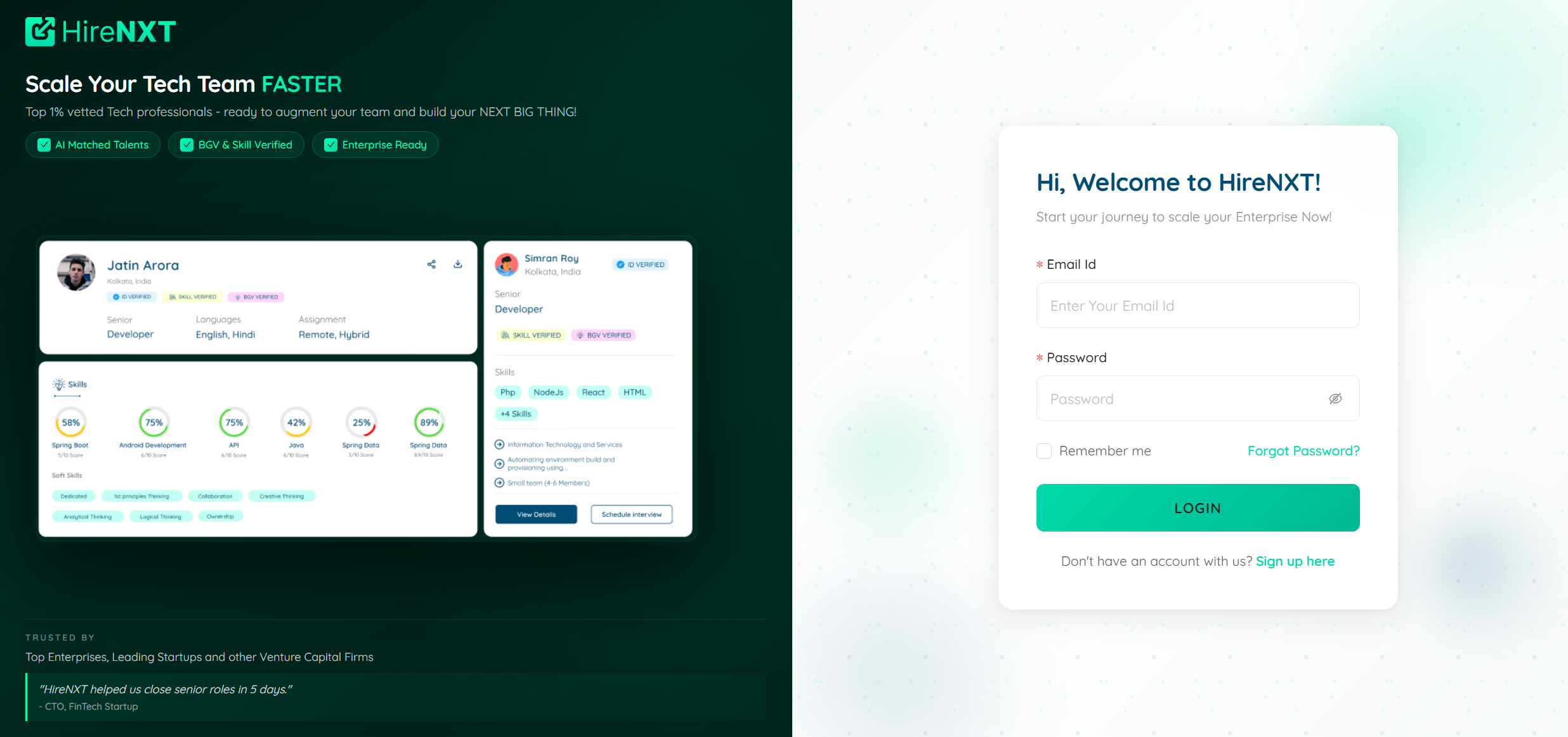 HireNXT - Your Extended AI vetted Tech Team, On Demand